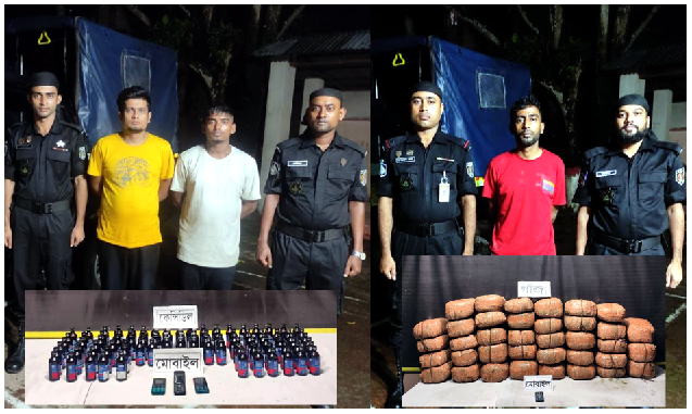 পৃথক দুই অভিযানে কুমিল্লায় গাঁজা ও ফেন্সিডিল সহ গ্রেফতার ৩